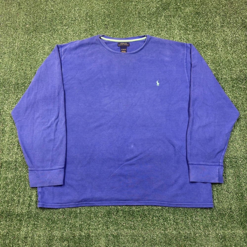 Y2K Polo Ralph Lauren Waffle Knit Thermal T-shirt